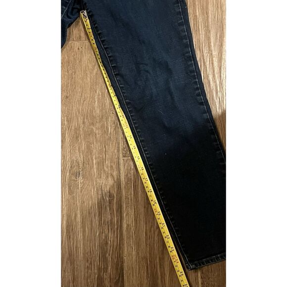 Chico's So Slimming Girlfriend Ankle Jeans Size 12 Dark Wash Stretch Denim - Picture 5 of 7